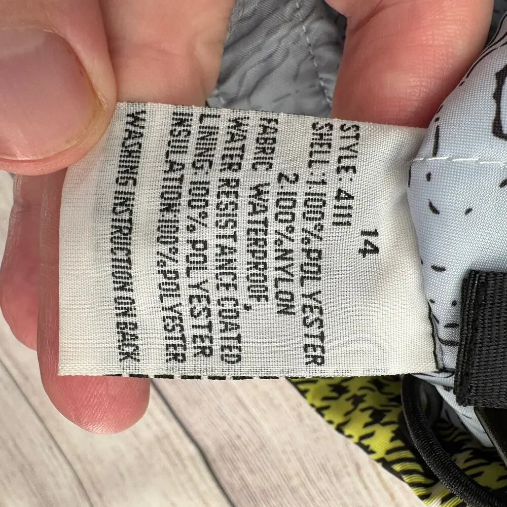 Triple Nickel 555 Plaid Snowboard‎ Jacket Youth Boys 14 Black Yellow White